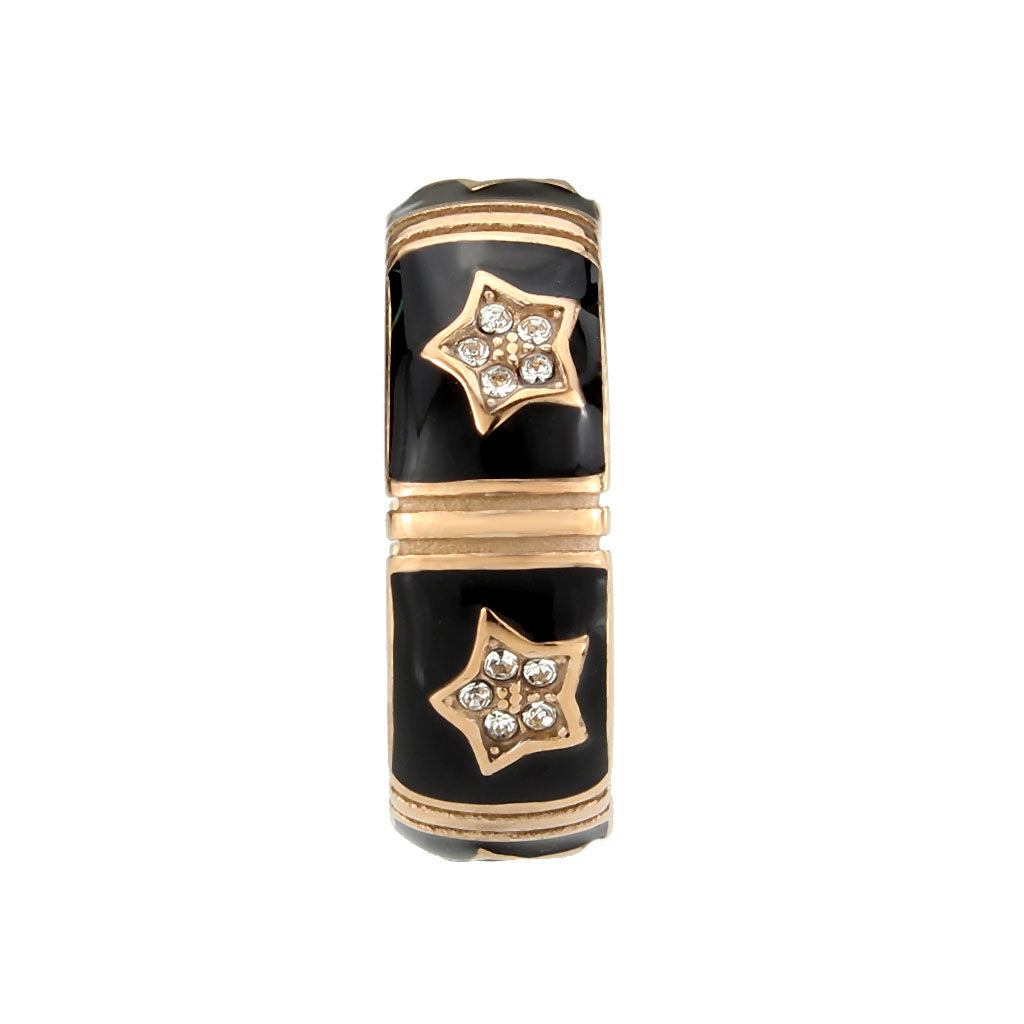 TK3826 - IP Rose Gold(Ion Plating) Stainless Steel Ring with Top Grade Crystal in Clear-3