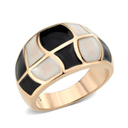 TK3827 - IP Rose Gold(Ion Plating) Stainless Steel Ring with NoStone in No Stone-0