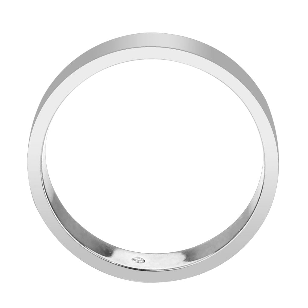 TK3832N- High Polished( No Plated) Stainless Steel Ring with Top Grade Crystal in Clear-3