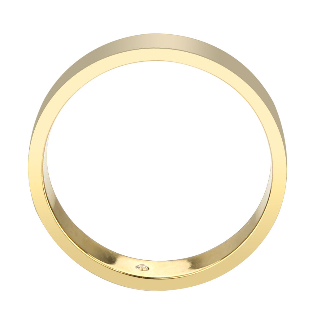 TK3832 - IP Gold Stainless Steel Ring with Top Grade Crystal in Clear-2