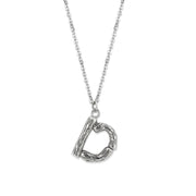 TK3853D High Polished Stainless Steel Chain Initial Pendant - Letter D-0