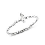 TK3860 - High polished (no plating) Stainless Steel Ring with AAA Grade CZ in Clear-0