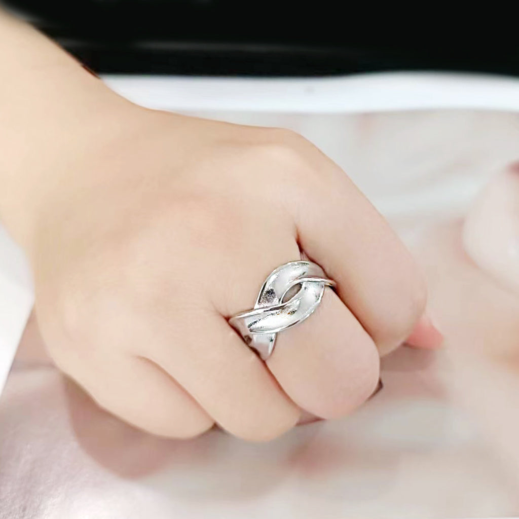 TK3866 - High polished (no plating) Stainless Steel Ring with NoStone in No Stone-4