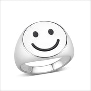 TK3869 - High polished (no plating) Stainless Steel Ring with Epoxy in No Stone-0