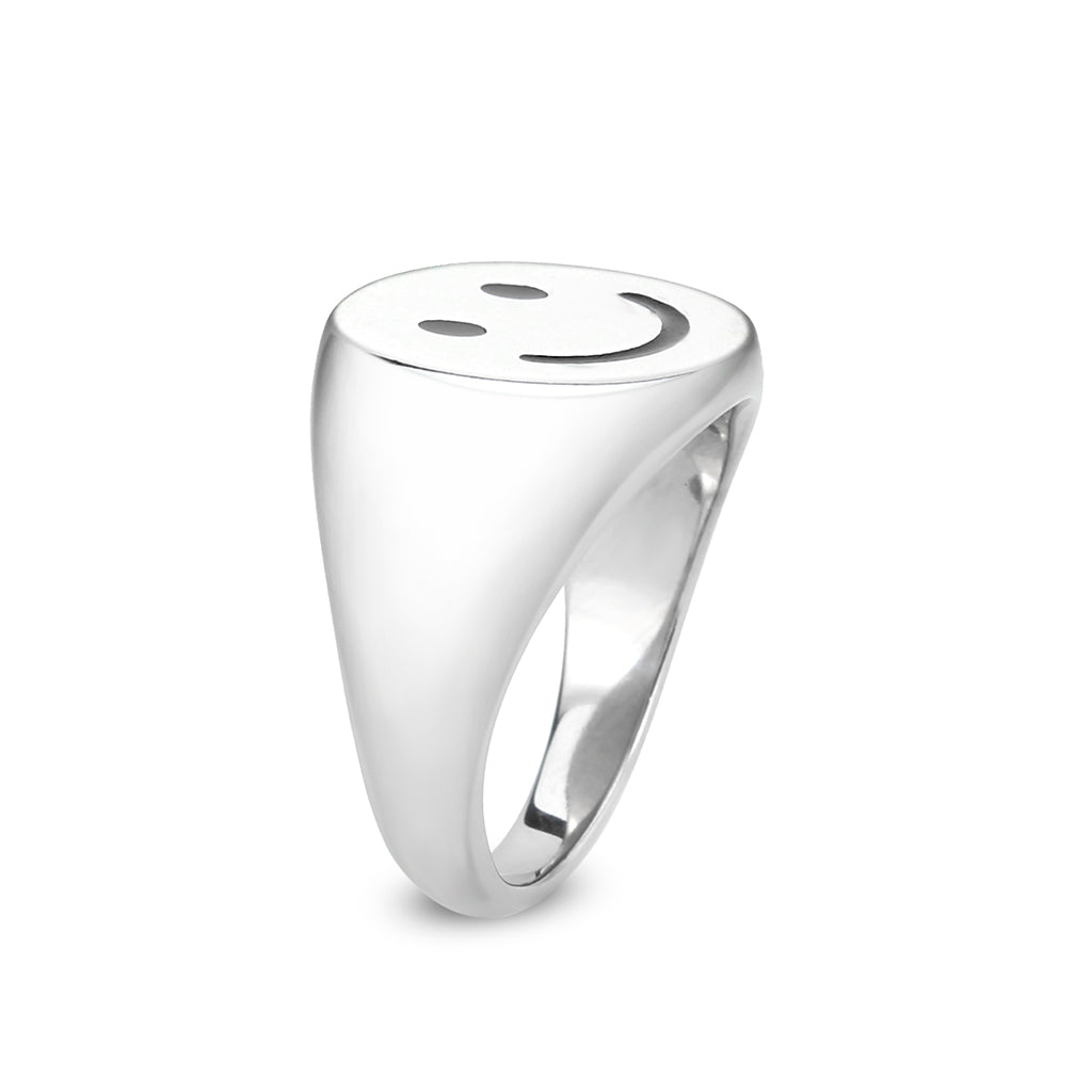 TK3869 - High polished (no plating) Stainless Steel Ring with Epoxy in No Stone-3