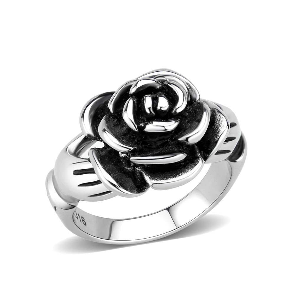 TK3870 - High polished (no plating) Stainless Steel Ring with NoStone in No Stone-0