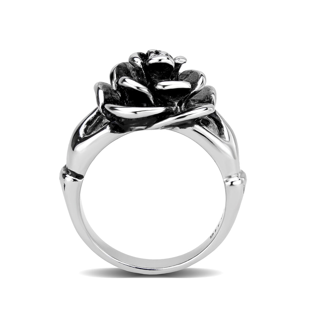 TK3870 - High polished (no plating) Stainless Steel Ring with NoStone in No Stone-2