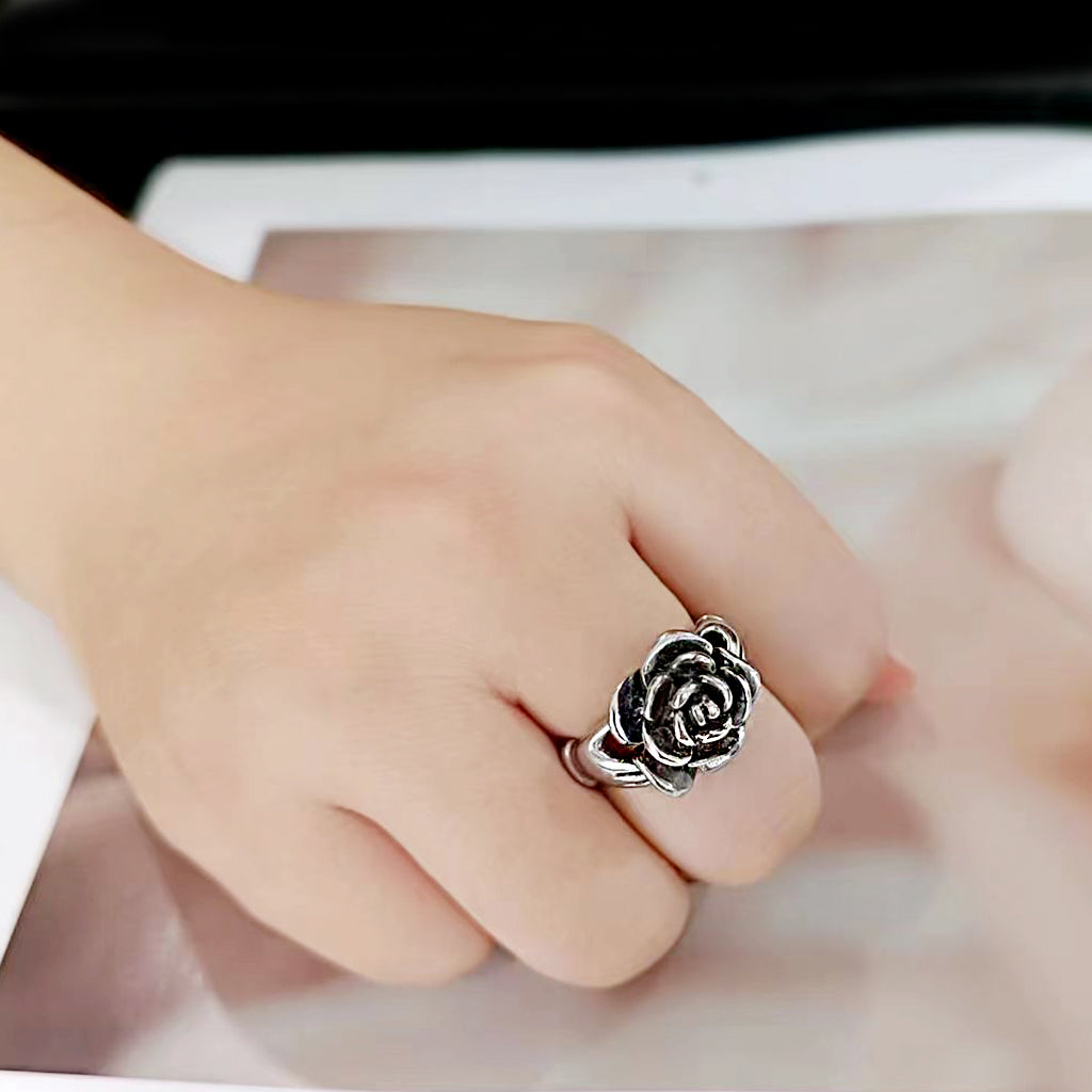 TK3870 - High polished (no plating) Stainless Steel Ring with NoStone in No Stone-4