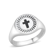 TK3874 - High polished (no plating) Stainless Steel Ring with Epoxy in No Stone-0