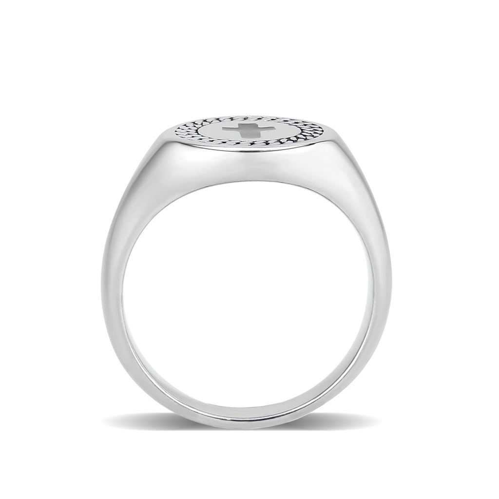 TK3874 - High polished (no plating) Stainless Steel Ring with Epoxy in No Stone-4