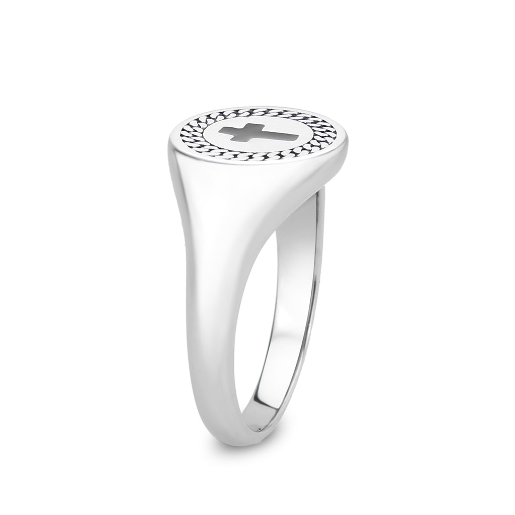 TK3874 - High polished (no plating) Stainless Steel Ring with Epoxy in No Stone-3