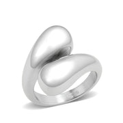 TK3883 - High polished (no plating) Stainless Steel Ring with Epoxy in Jet-0