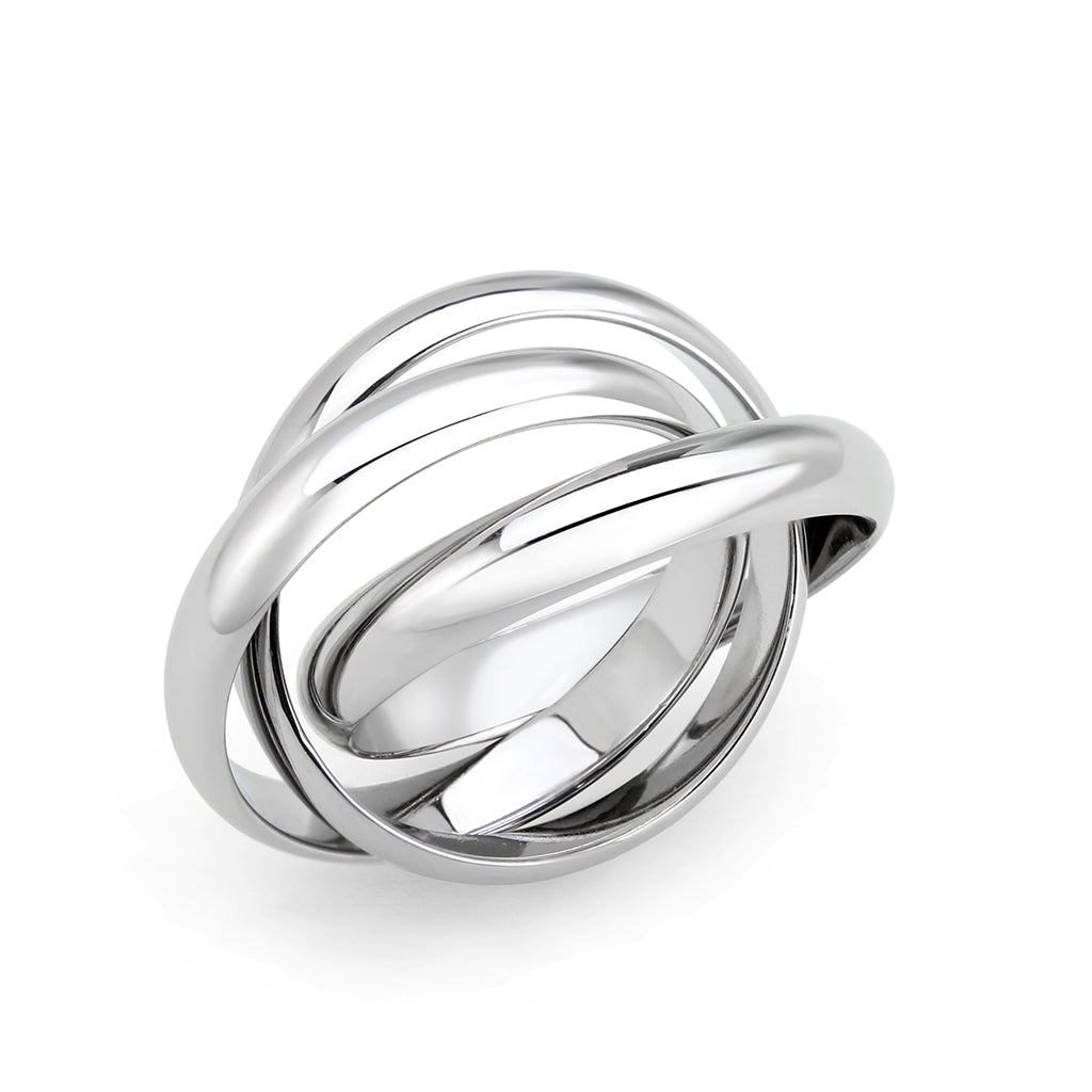 TK3920 - High polished (no plating) Stainless Steel Ring with NoStone in No Stone-0