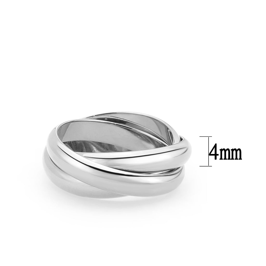 TK3920 - High polished (no plating) Stainless Steel Ring with NoStone in No Stone-1