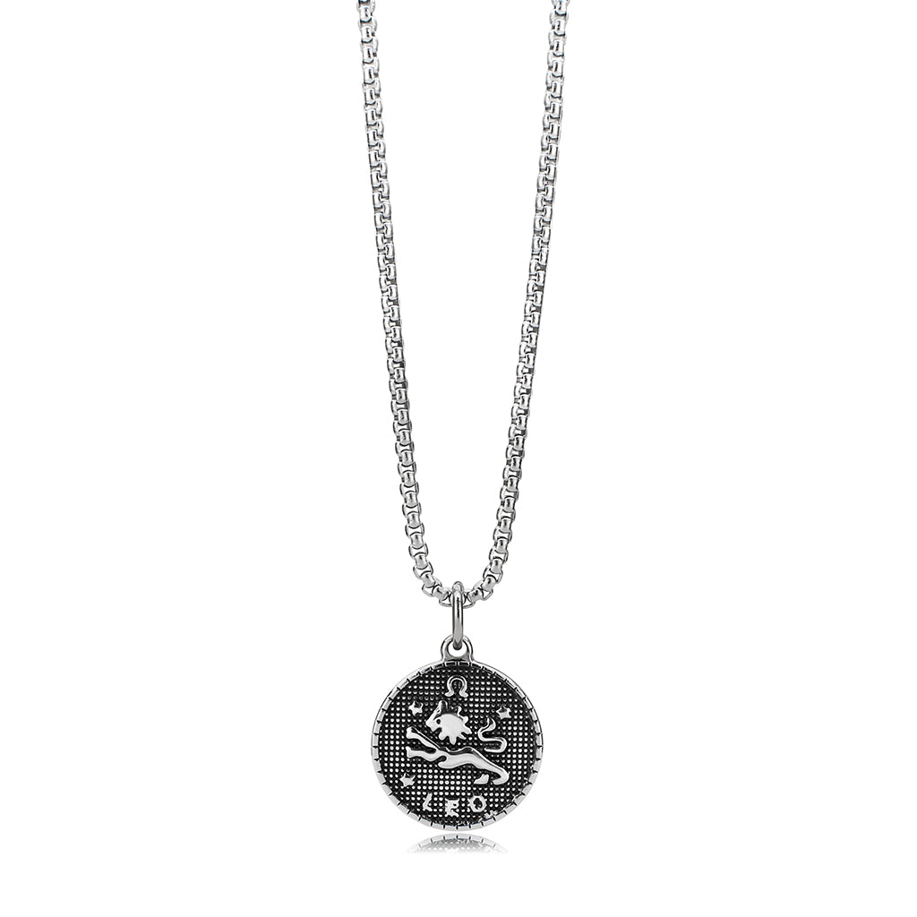 TK3921 - High polished (no plating) Stainless Steel Chain Pendant with NoStone in No Stone-1
