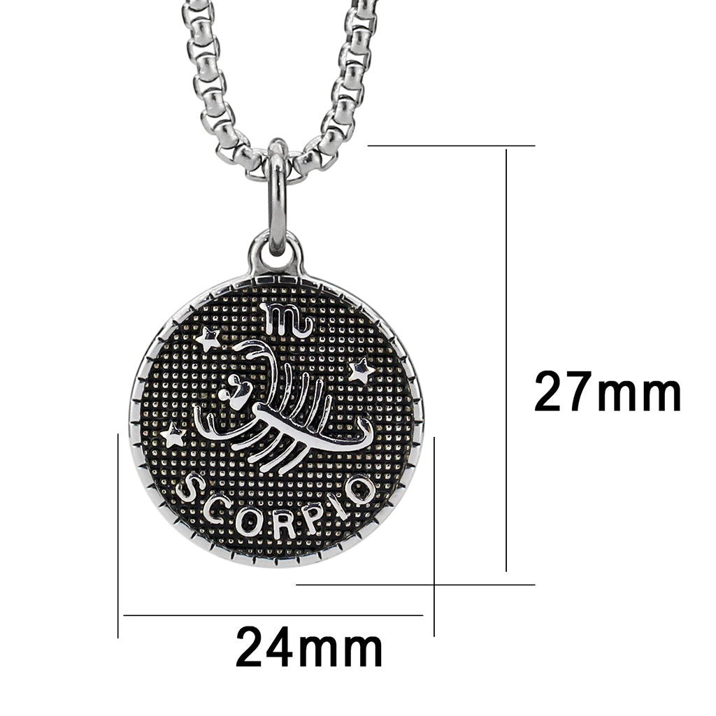 TK3926 - High polished (no plating) Stainless Steel Chain Pendant with NoStone in No Stone-0