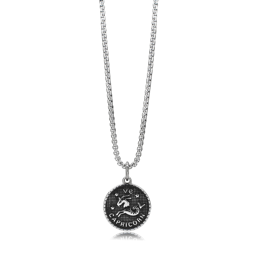 TK3929 - High polished (no plating) Stainless Steel Chain Pendant with NoStone in No Stone-1