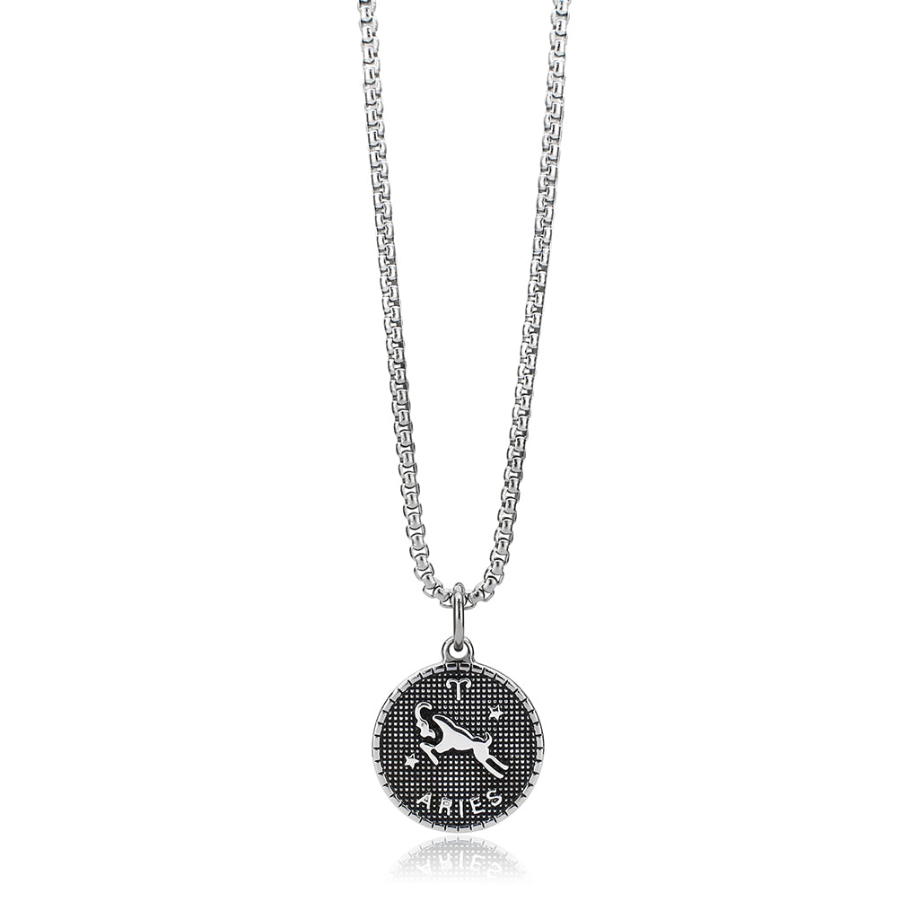 TK3931 - High polished (no plating) Stainless Steel Chain Pendant with NoStone in No Stone-1
