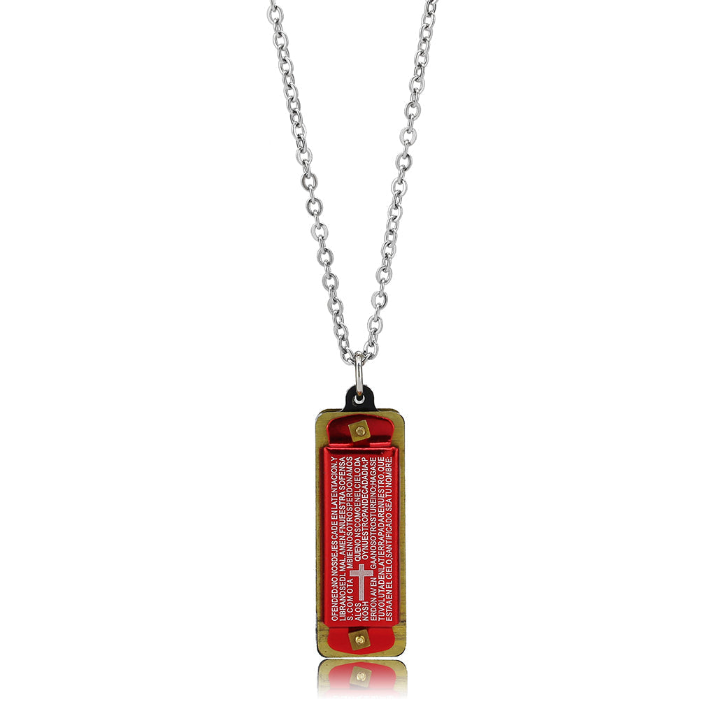 TK3935 - Two Tone IP Gold (Ion Plating) Stainless Steel Chain Pendant with NoStone in No Stone-3