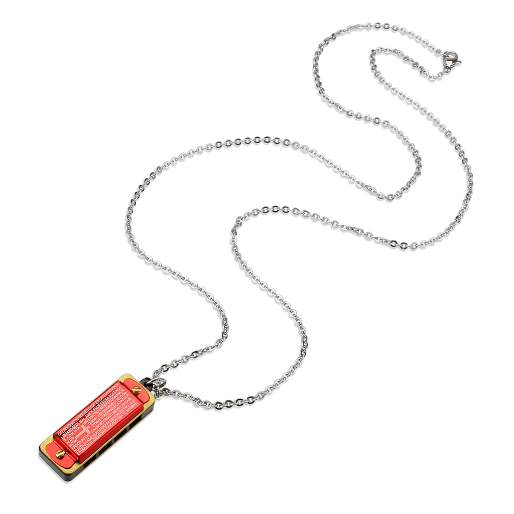 TK3935 - Two Tone IP Gold (Ion Plating) Stainless Steel Chain Pendant with NoStone in No Stone-2