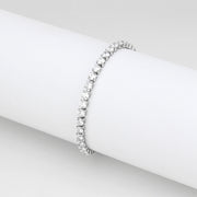 TK3947 - High polished (no plating) Stainless Steel Bracelet with AAA Grade CZ in Clear-0