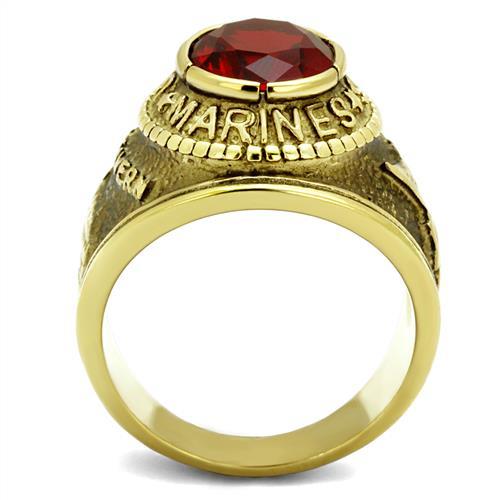 TK414703G - IP Gold(Ion Plating) Stainless Steel Ring with Synthetic Synthetic Glass in Siam-2