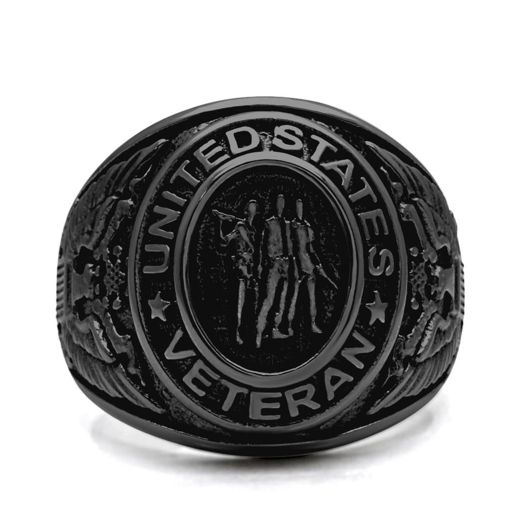 TK414704J - IP Black(Ion Plating) Stainless Steel Ring with Epoxy  in Jet-1