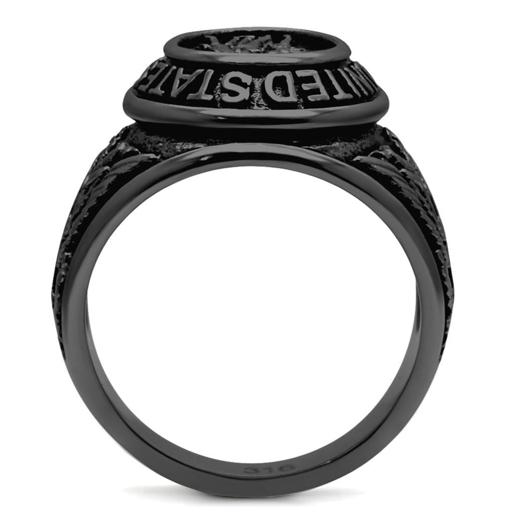 TK414704J - IP Black(Ion Plating) Stainless Steel Ring with Epoxy  in Jet-3