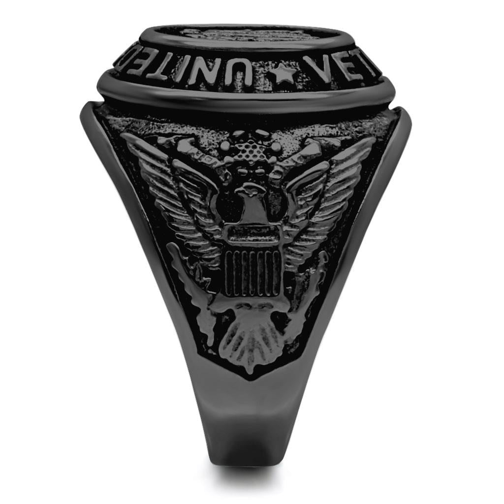TK414704J - IP Black(Ion Plating) Stainless Steel Ring with Epoxy  in Jet-4