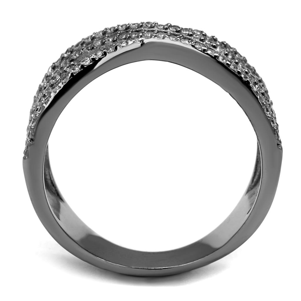 TS522 - Ruthenium 925 Sterling Silver Ring with AAA Grade CZ  in Amethyst-2