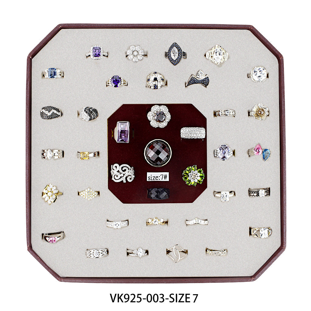 VK925-005-SIZE7 - Assorted 925 Sterling Silver Ring with Assorted  in Assorted-0