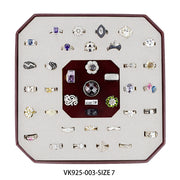VK925-005-SIZE7 - Assorted 925 Sterling Silver Ring with Assorted  in Assorted-0