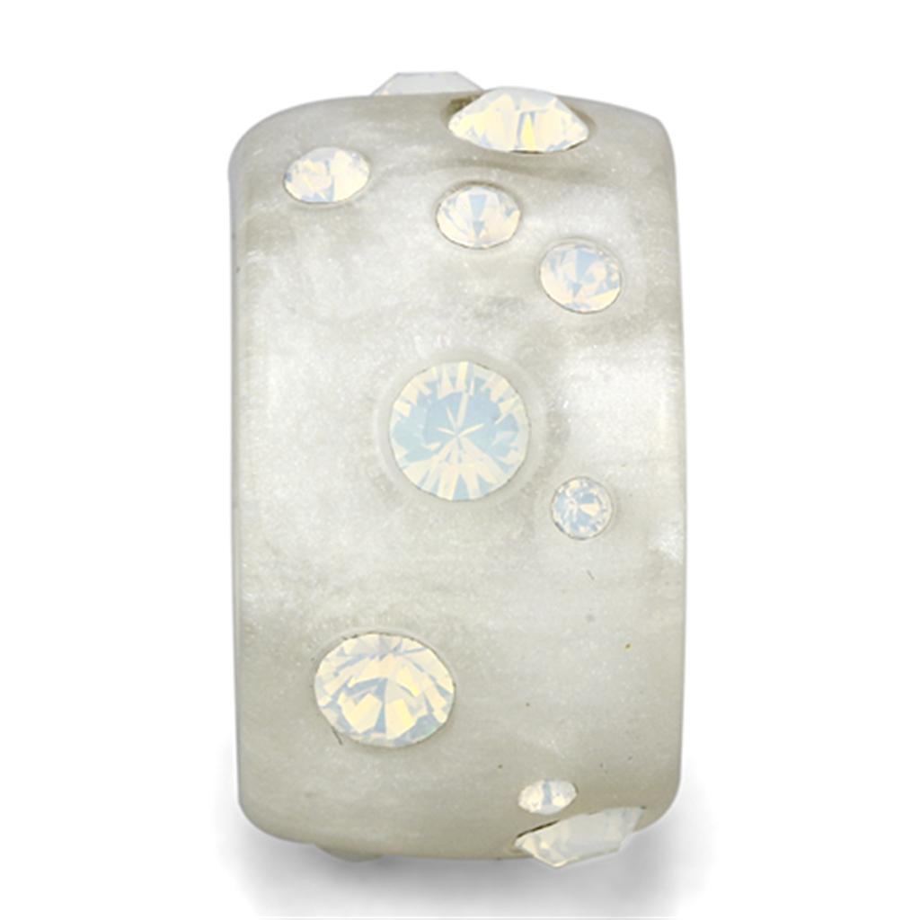 VL078 -  Resin Ring with Top Grade Crystal  in Aurora Borealis (Rainbow Effect)-3