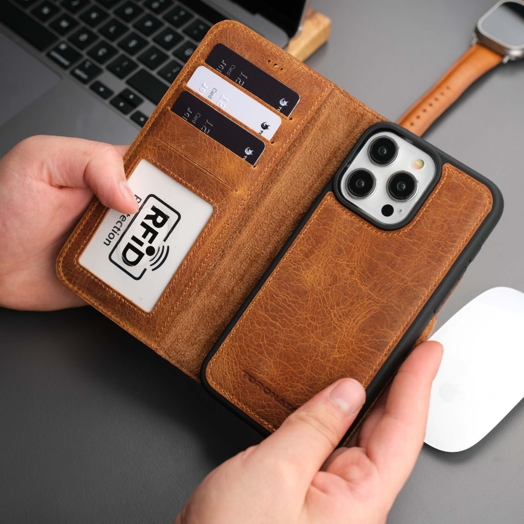 Casper iPhone 18 Pro Max Full-Grain Leather Wallet Case-11