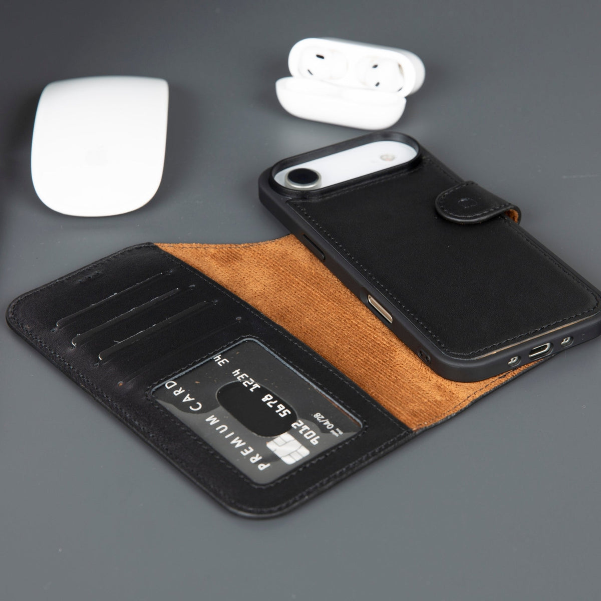 Casper iPhone 17 Air Leather Wallet Case – MagSafe Compatible-0
