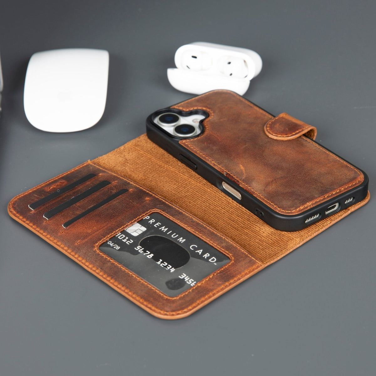 Casper iPhone 18 Full-Grain Leather Wallet Case-0