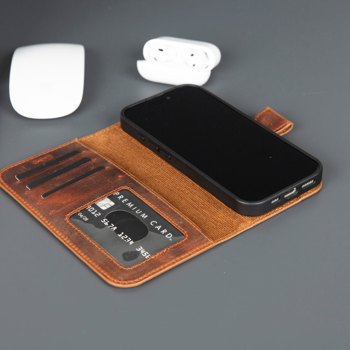 Casper iPhone 18 Full-Grain Leather Wallet Case-2