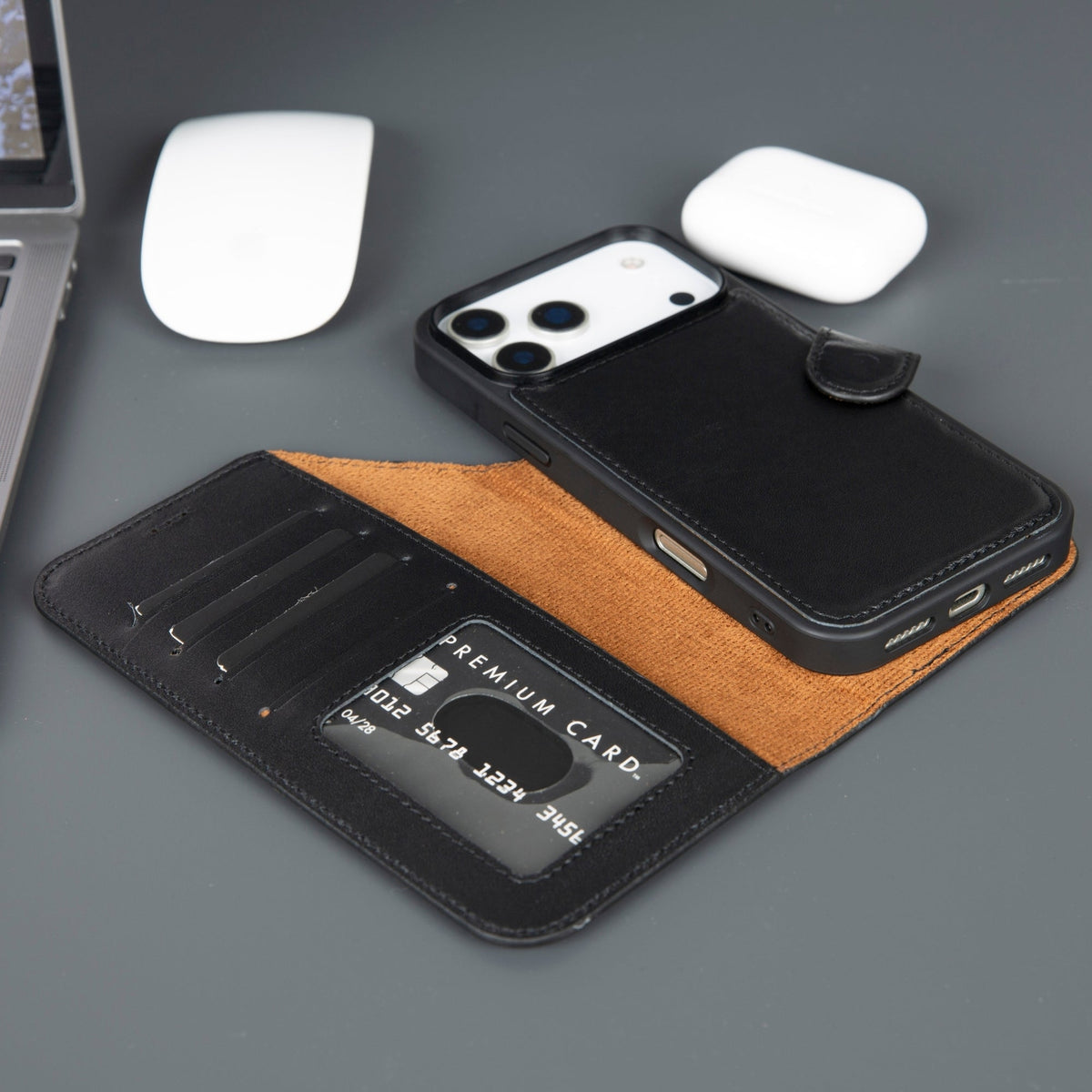 Casper iPhone 18 Pro Full-Grain Leather Wallet Case-6