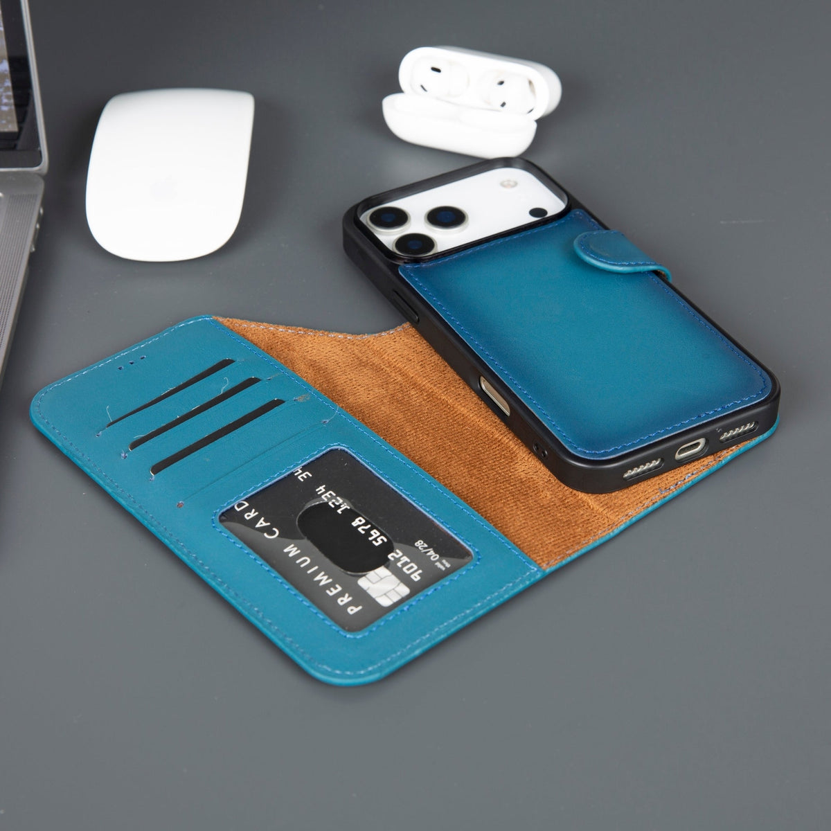 Casper iPhone 18 Pro Full-Grain Leather Wallet Case-7