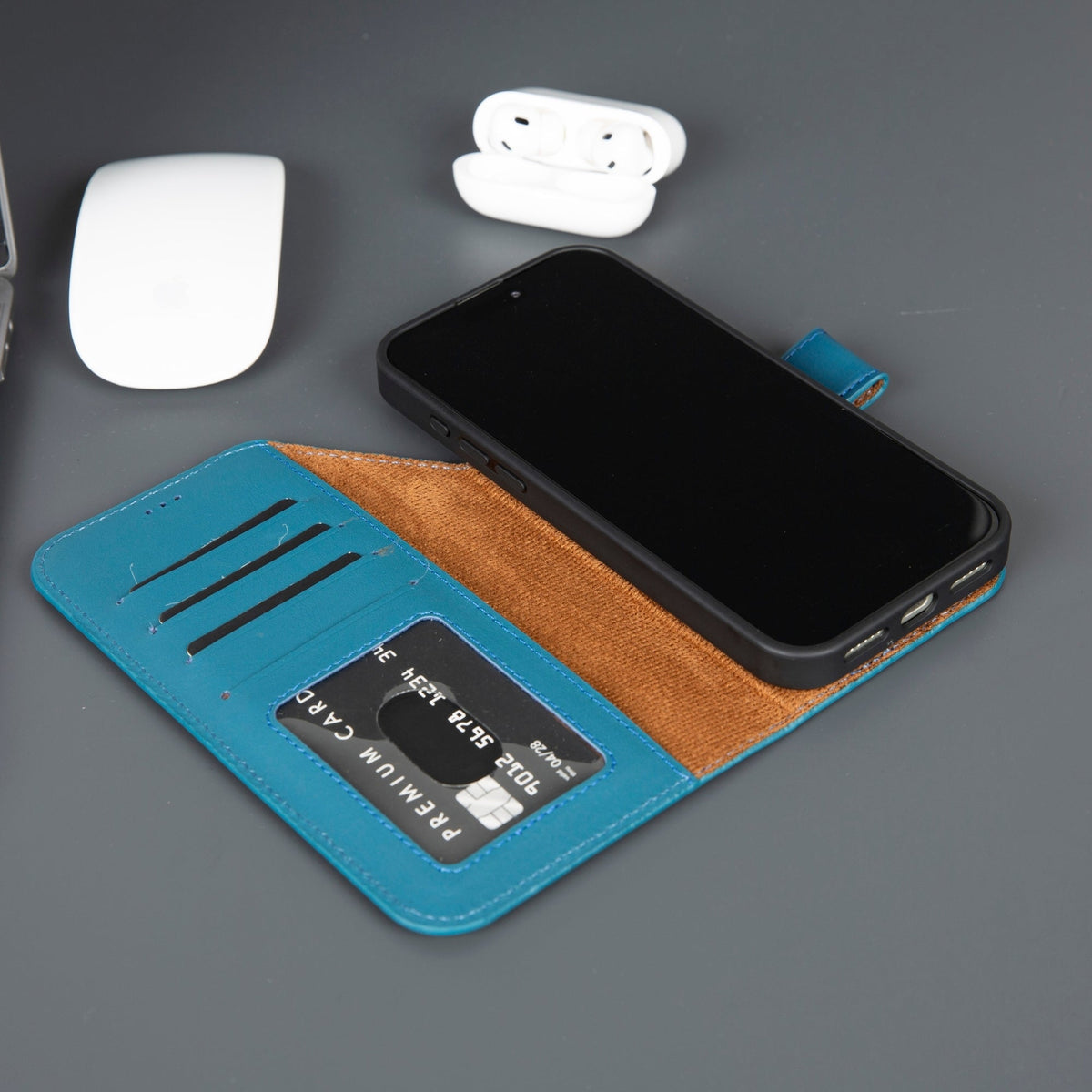 Casper iPhone 18 Pro Max Full-Grain Leather Wallet Case-3