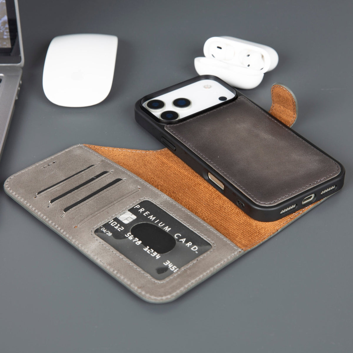 Casper iPhone 18 Pro Full-Grain Leather Wallet Case-9