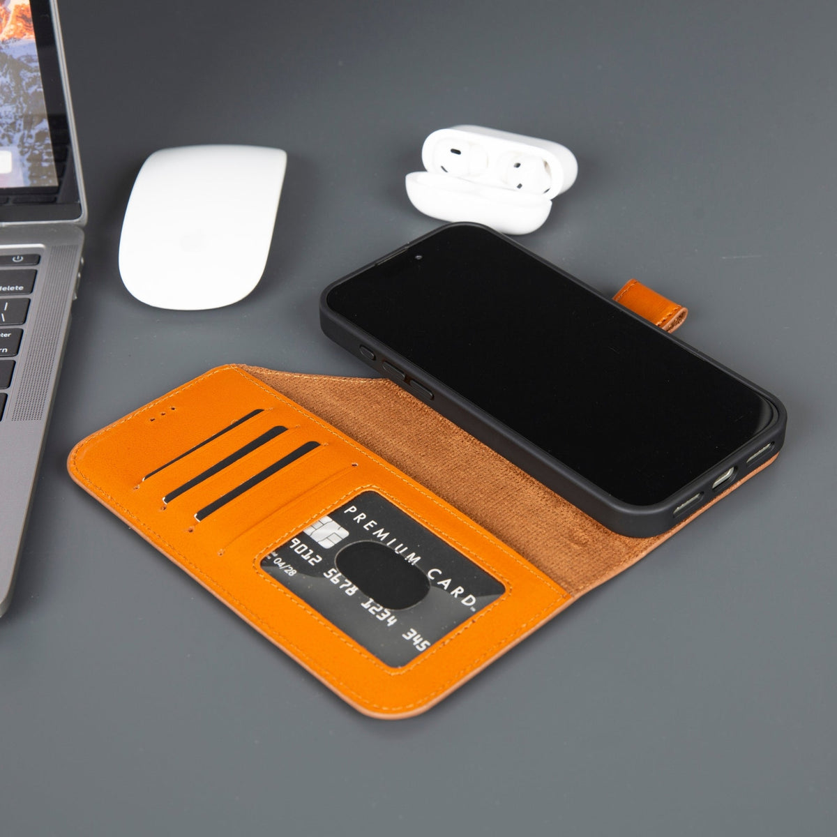 Casper iPhone 18 Pro Full-Grain Leather Wallet Case-3