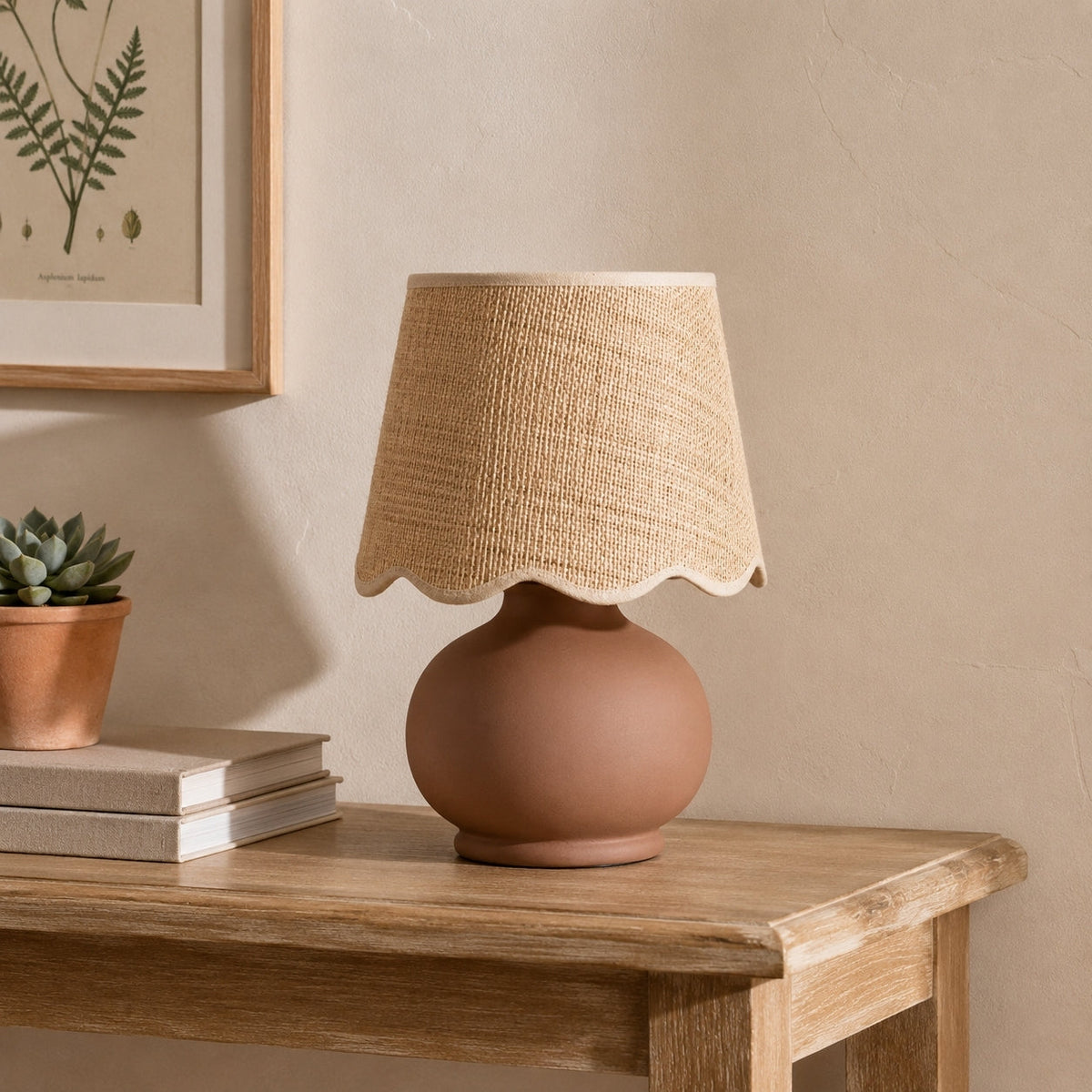 Benton Handmade Ceramic Table Lamp with Cotton Shade-12