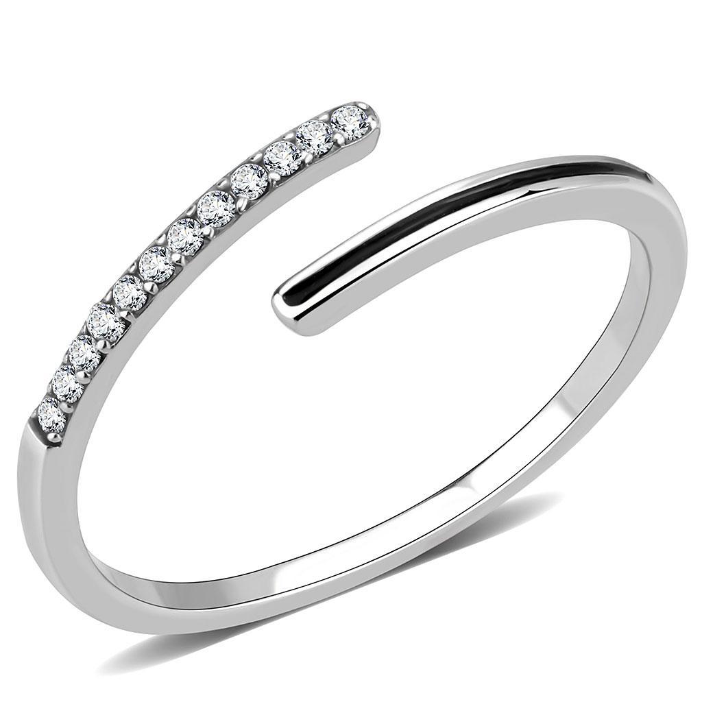 DA312 - No Plating Stainless Steel Ring with Epoxy  in Jet-0