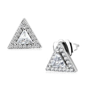 DA327 - No Plating Stainless Steel Earrings with AAA Grade CZ  in Clear-0