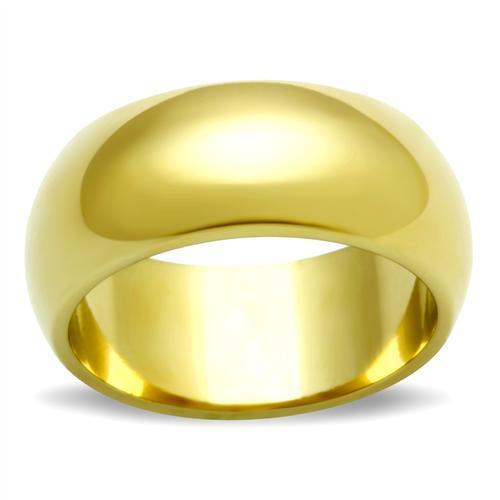 GL012 - IP Gold(Ion Plating) Brass Ring with No Stone-0