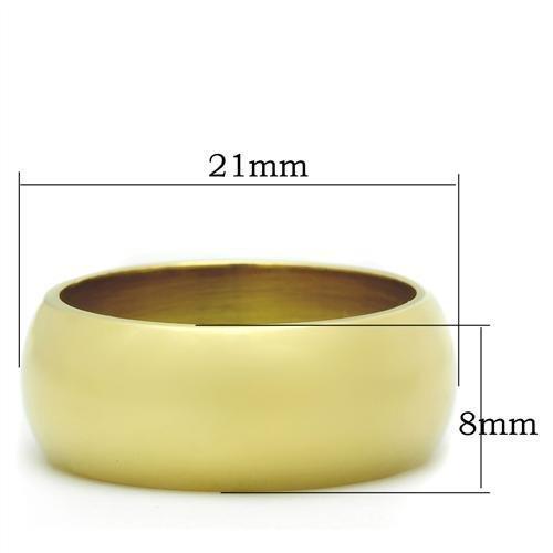 GL012 - IP Gold(Ion Plating) Brass Ring with No Stone-1