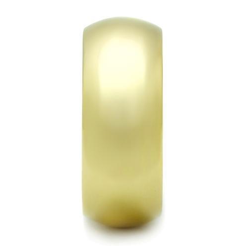 GL012 - IP Gold(Ion Plating) Brass Ring with No Stone-3