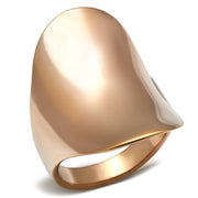 GL207 - IP Rose Gold(Ion Plating) Brass Ring with No Stone-0