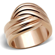 GL209 - IP Rose Gold(Ion Plating) Brass Ring with No Stone-0